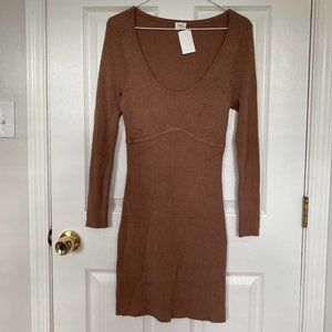 Abercrombie & Fitch Elevated Knit Corset Mini Dress - Light Brown